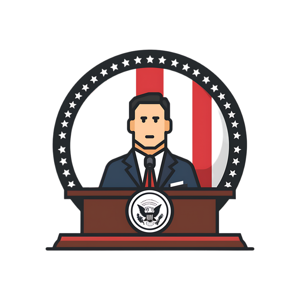 Inauguration icon against transparent background Generated by Ai png