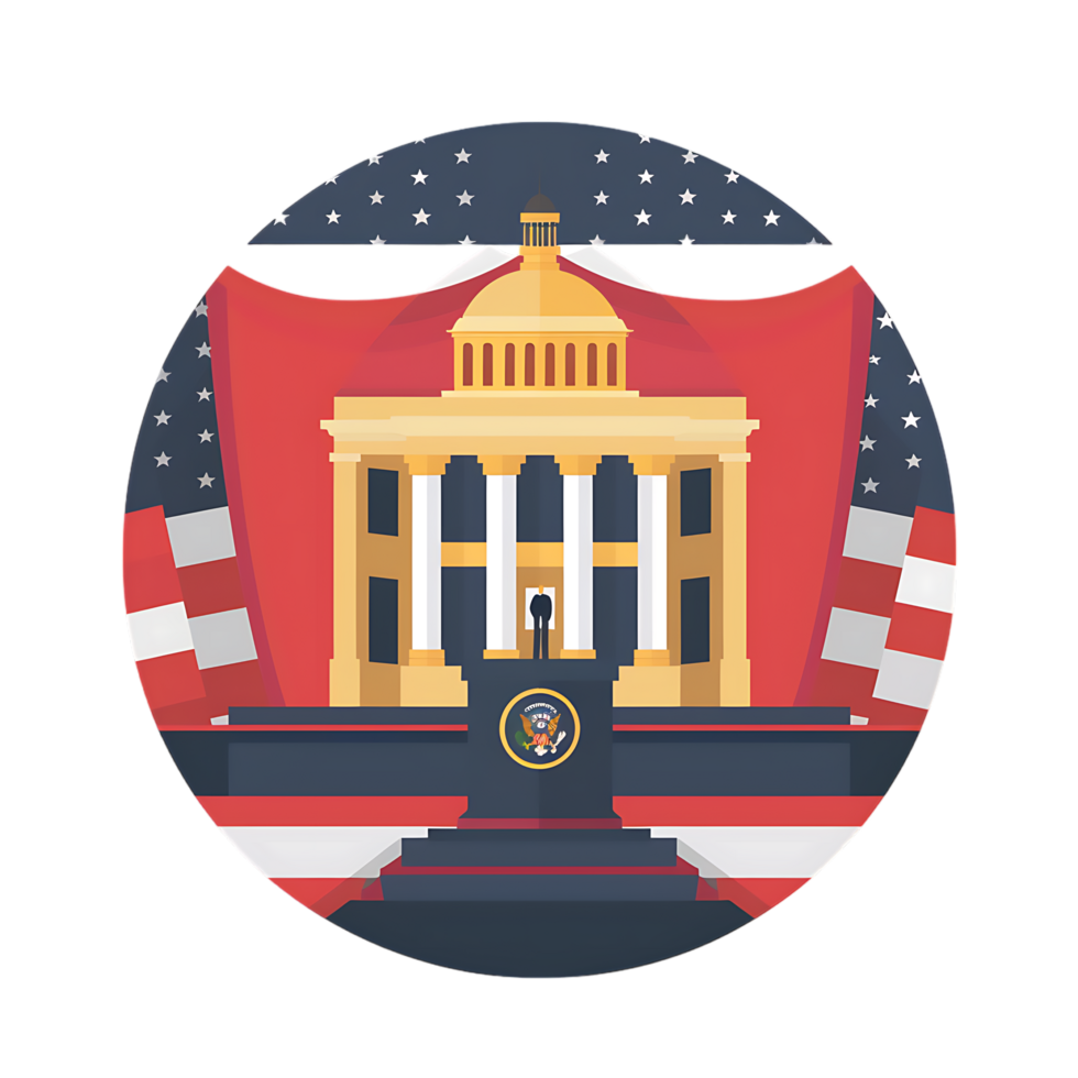 Inauguration icon against transparent background Generated by Ai png