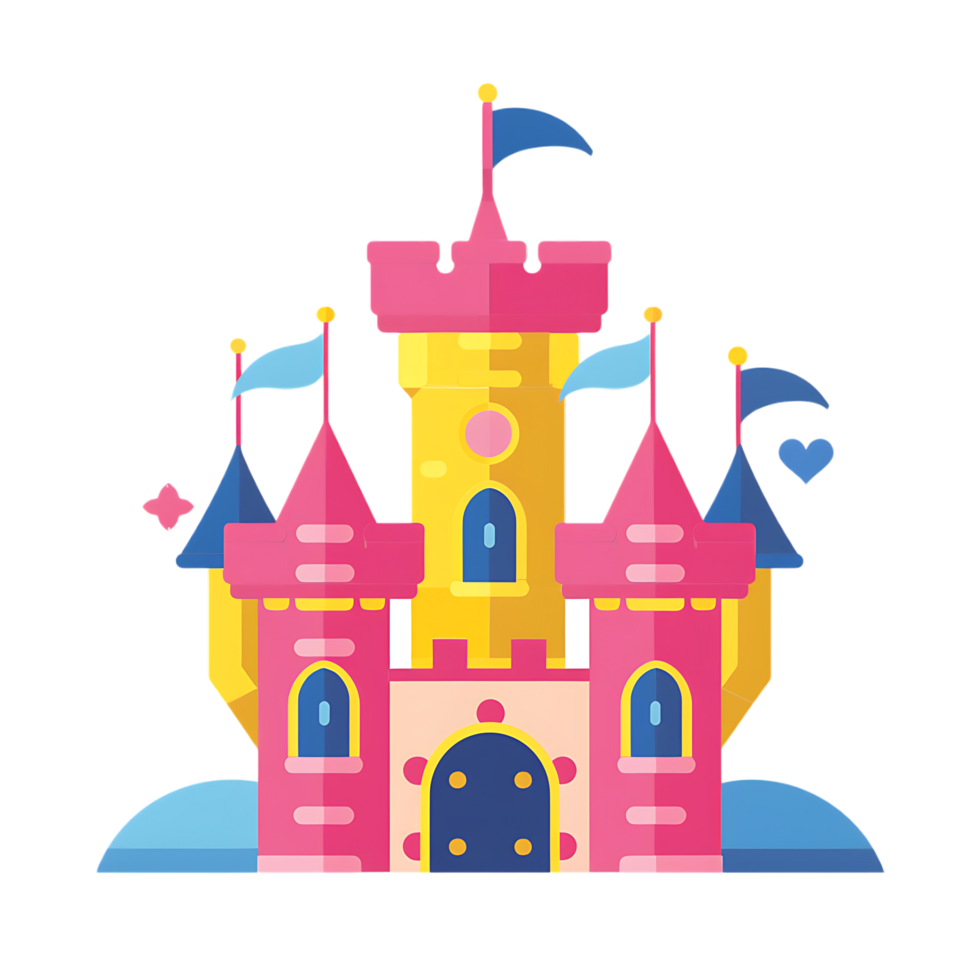 Jumping castle icon against transparent background generated by Ai png