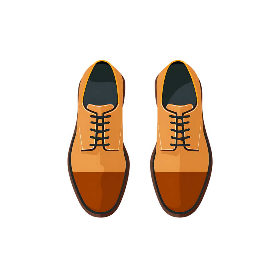 Man shoes icon against transparent background generated by Ai png
