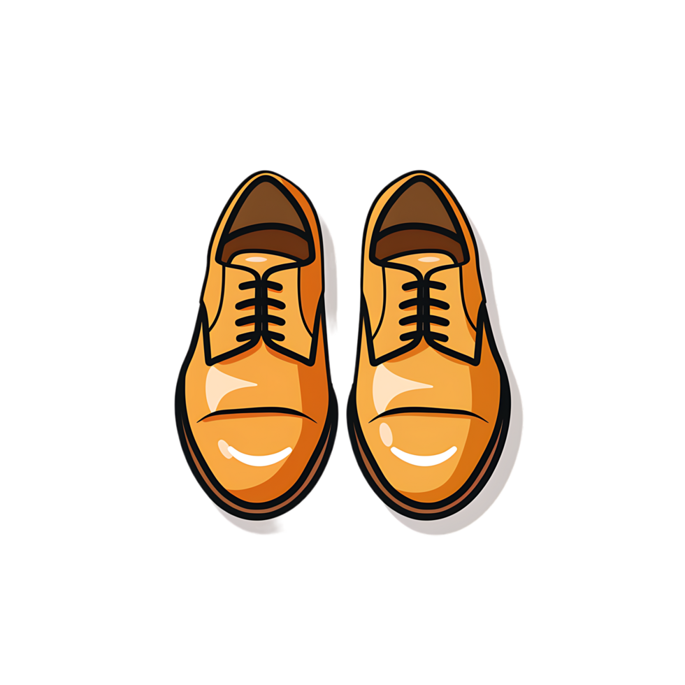 Man shoes icon against transparent background generated by Ai png