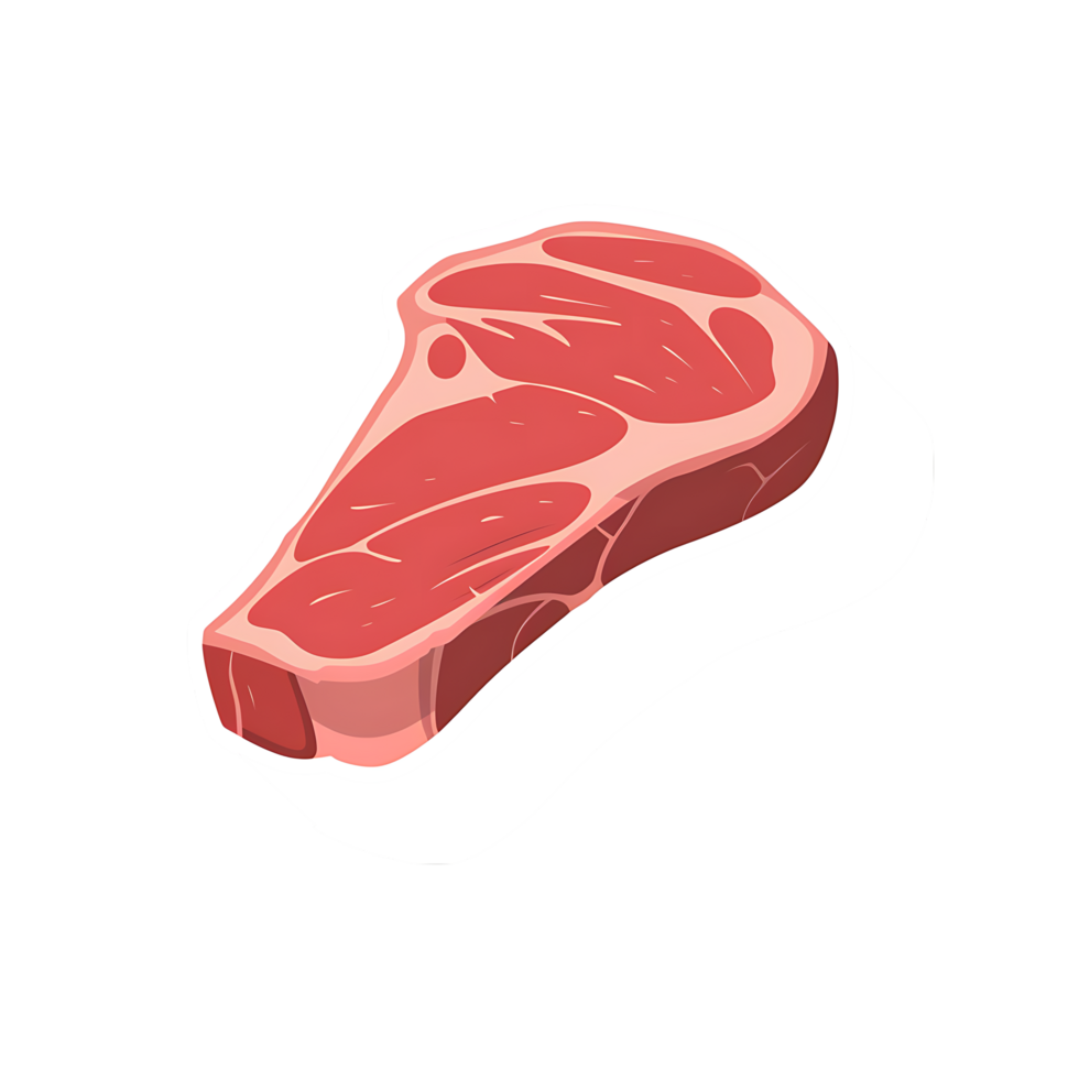 Meat icon against transparent background generated by Ai png
