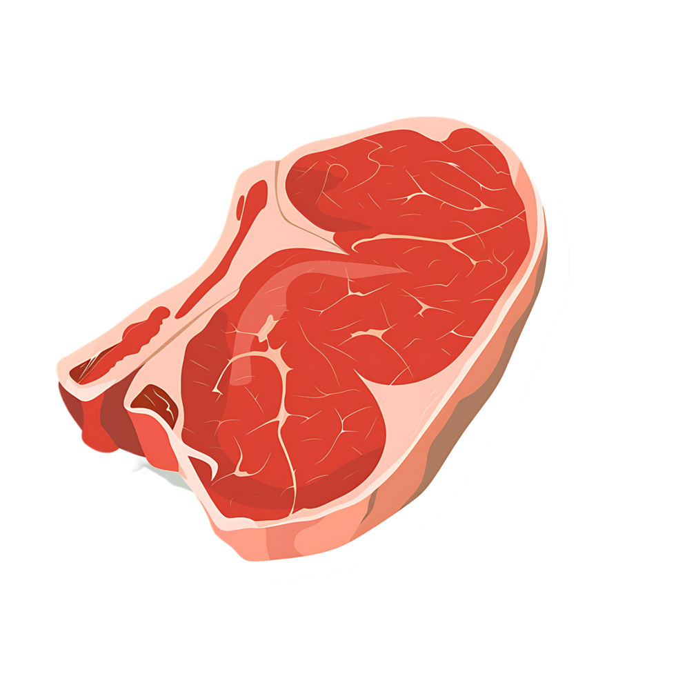Meat icon against transparent background generated by Ai png