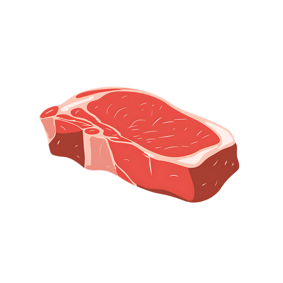Meat icon against transparent background generated by Ai png