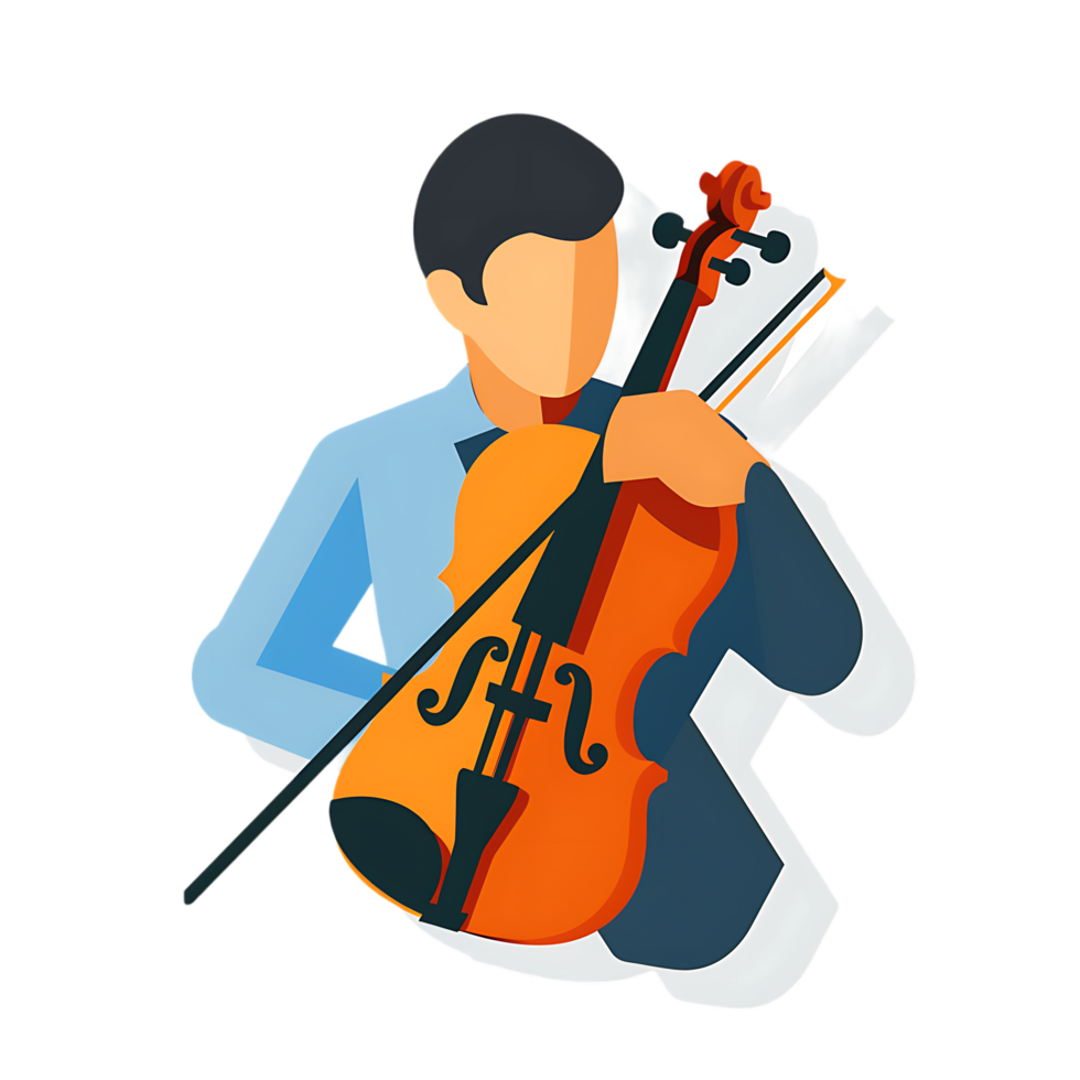 musicien icône contre transparent Contexte généré par ai png