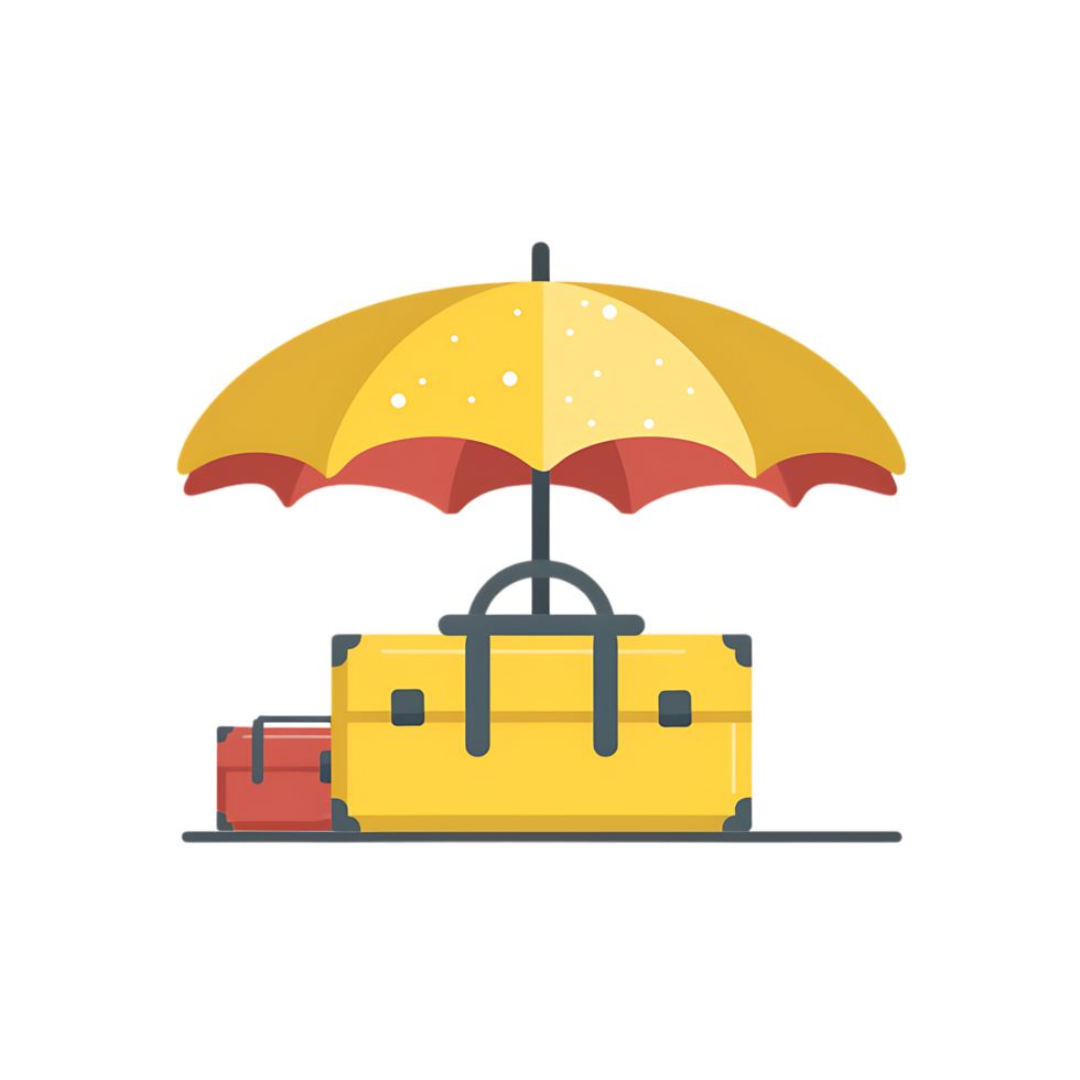 Travel Insurance icon against transparent background generated by Ai png
