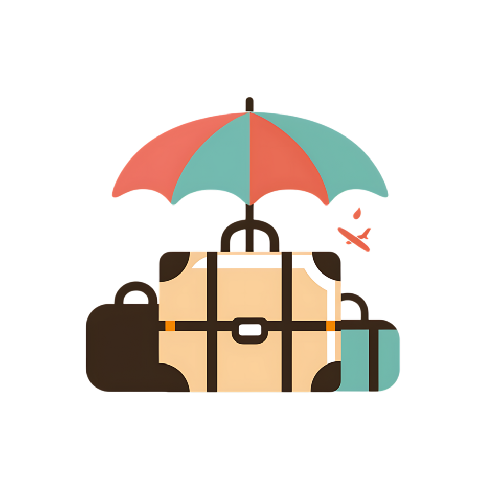 Travel Insurance icon against transparent background generated by Ai png