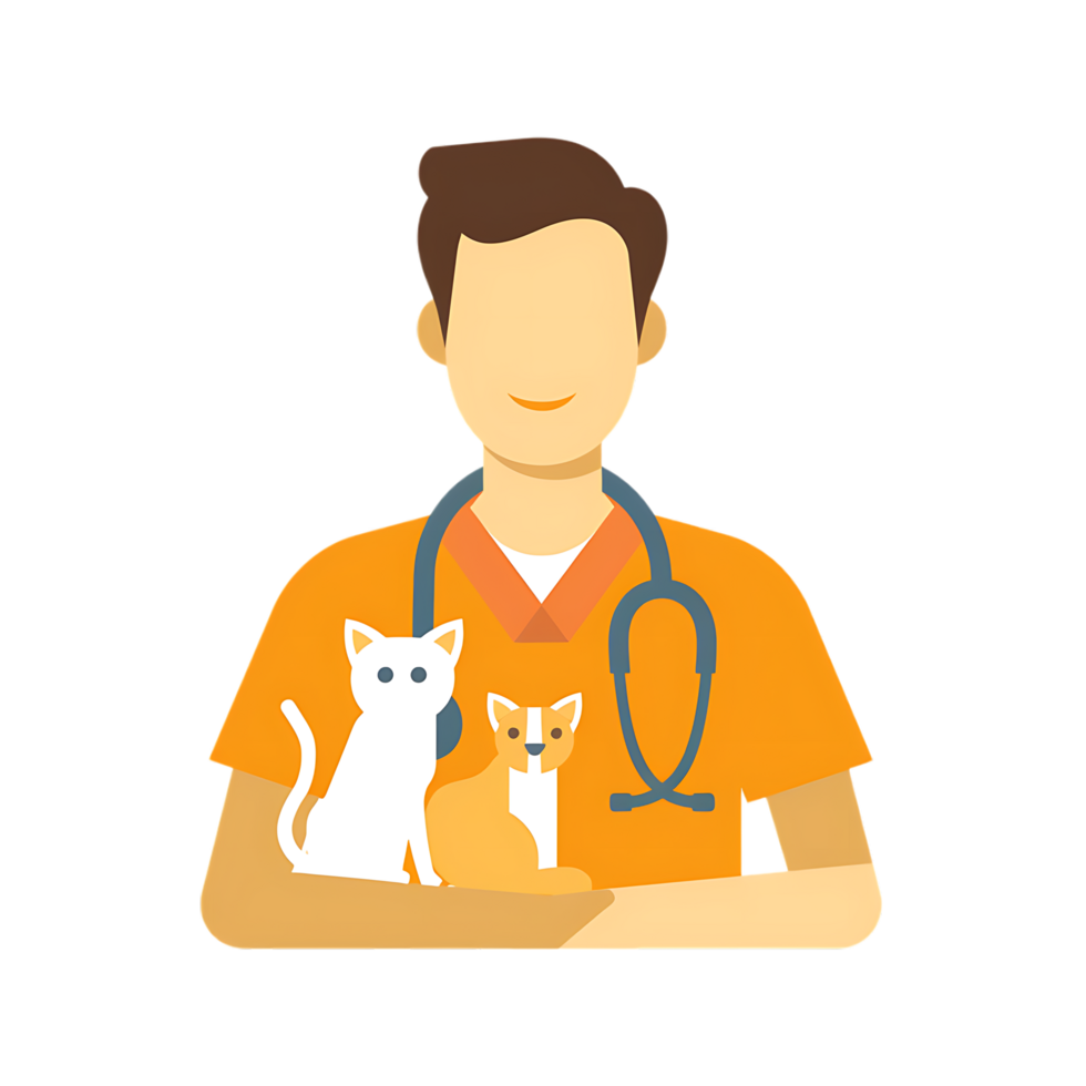 Veterinarian icon against transparent background generated by Ai png