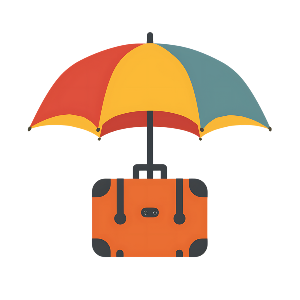 Travel Insurance icon against transparent background generated by Ai png
