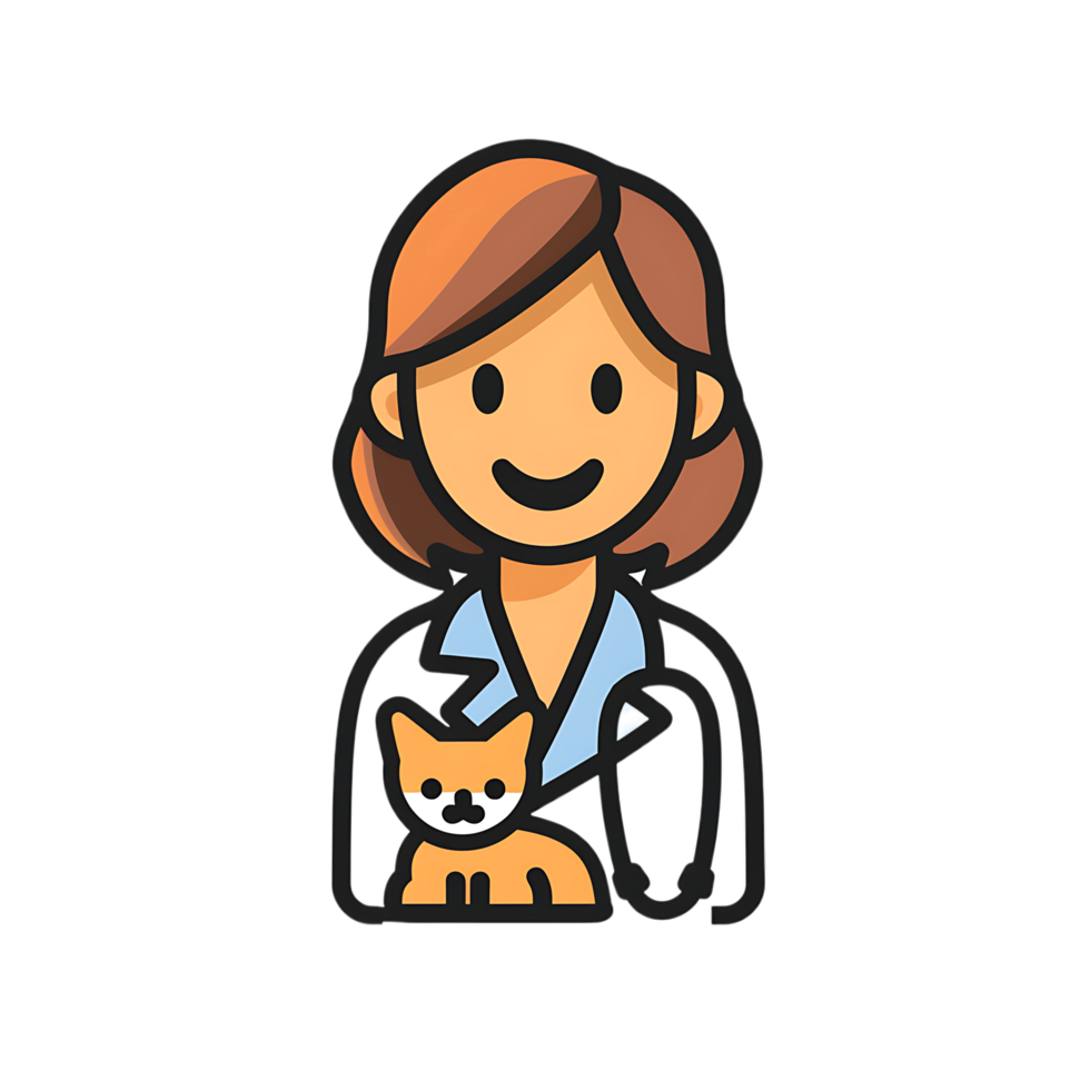 Veterinarian icon against transparent background generated by Ai png
