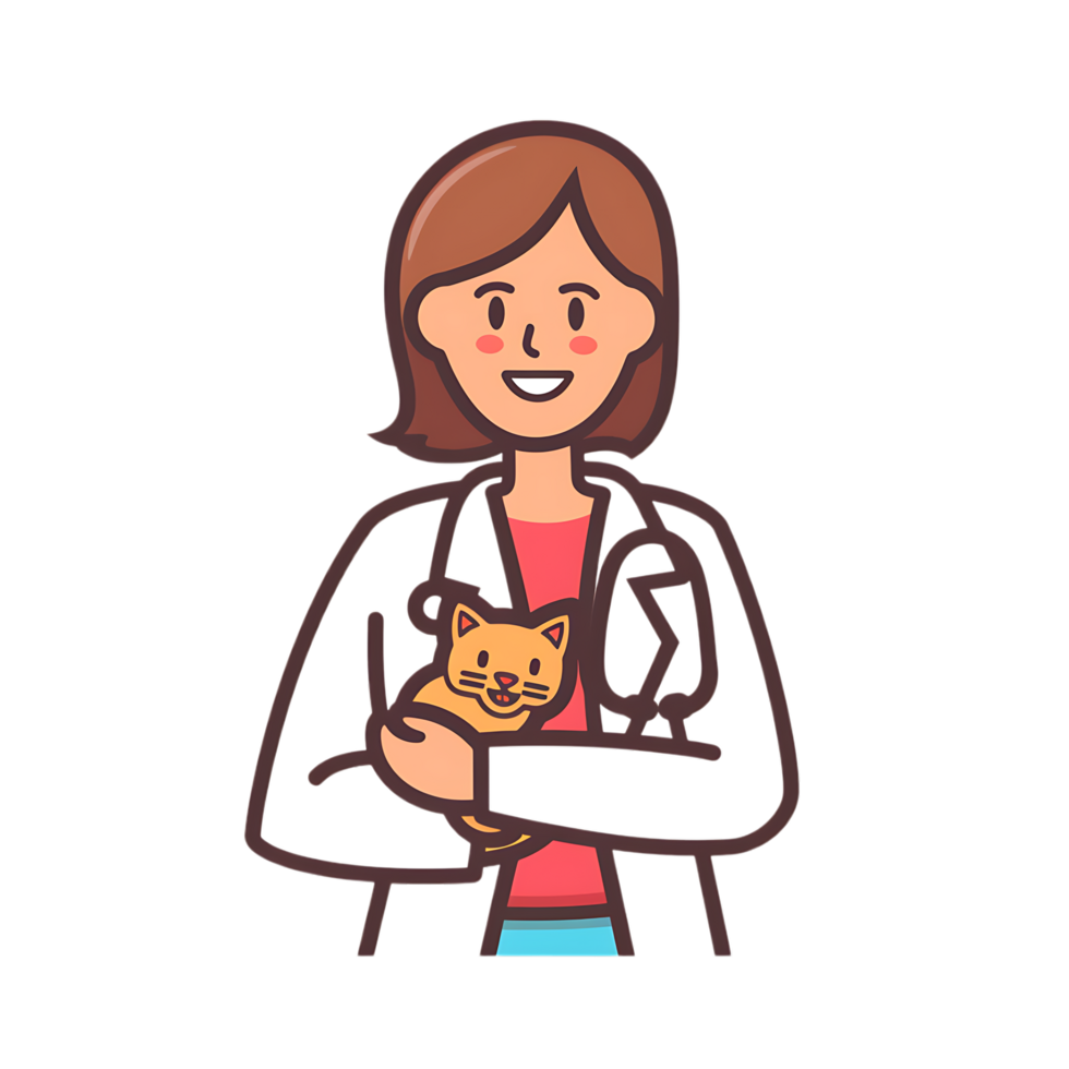 Veterinarian icon against transparent background generated by Ai png