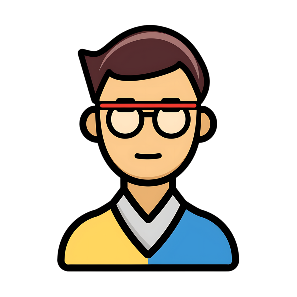 Teacher icon against transparent background generated by Ai png