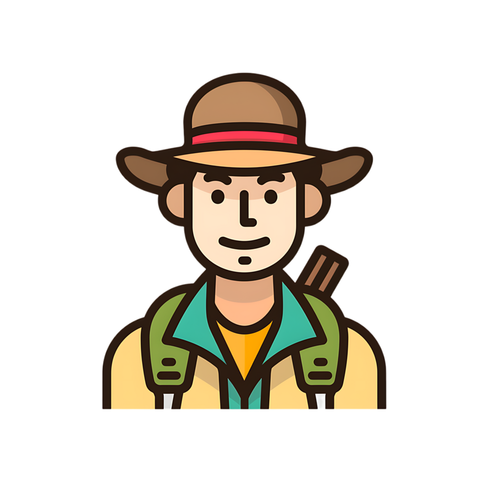 Tour Guide icon against transparent background generated by Ai png