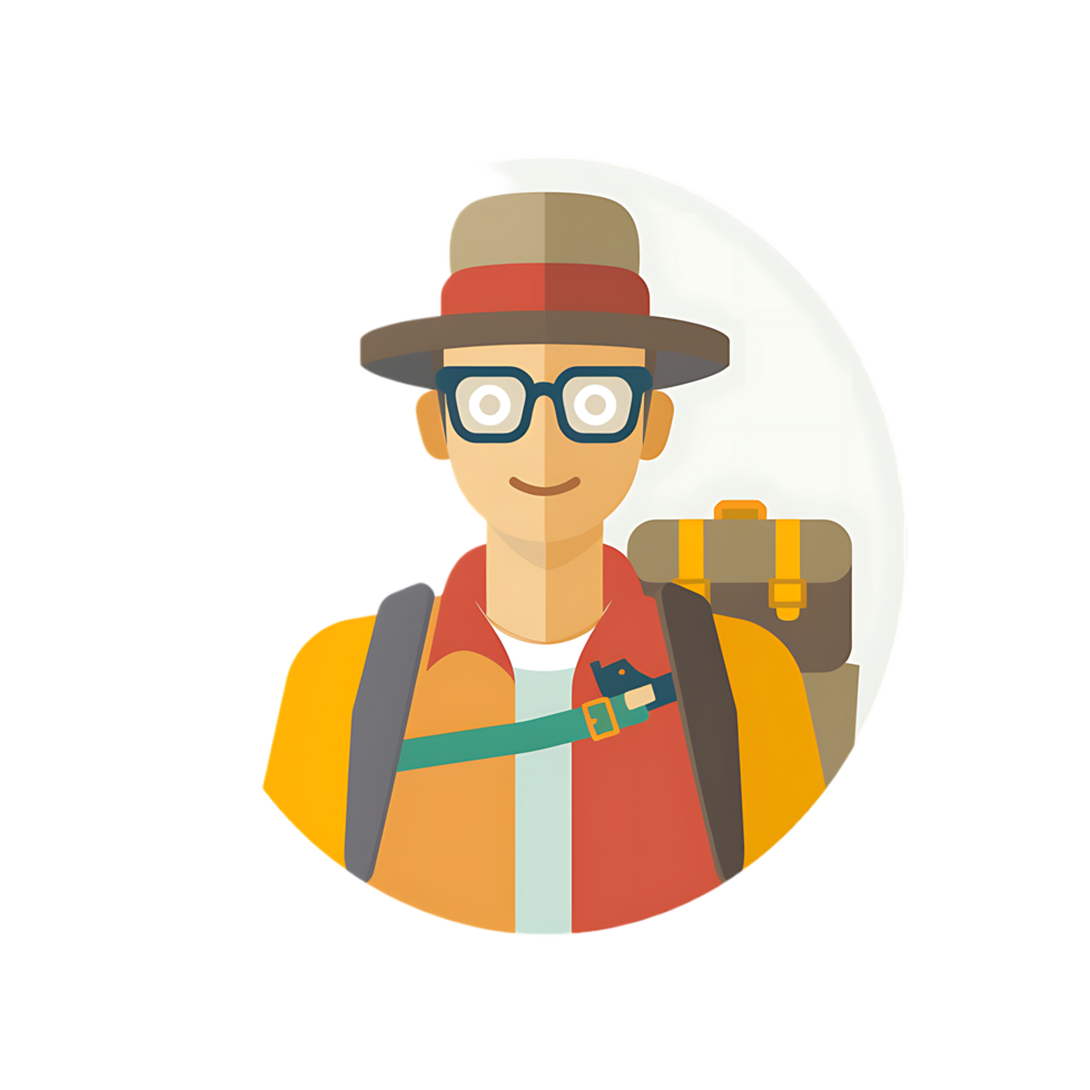Tour Guide icon against transparent background generated by Ai png