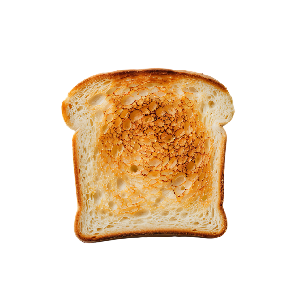 Toast bread against transparent background generated by Ai png