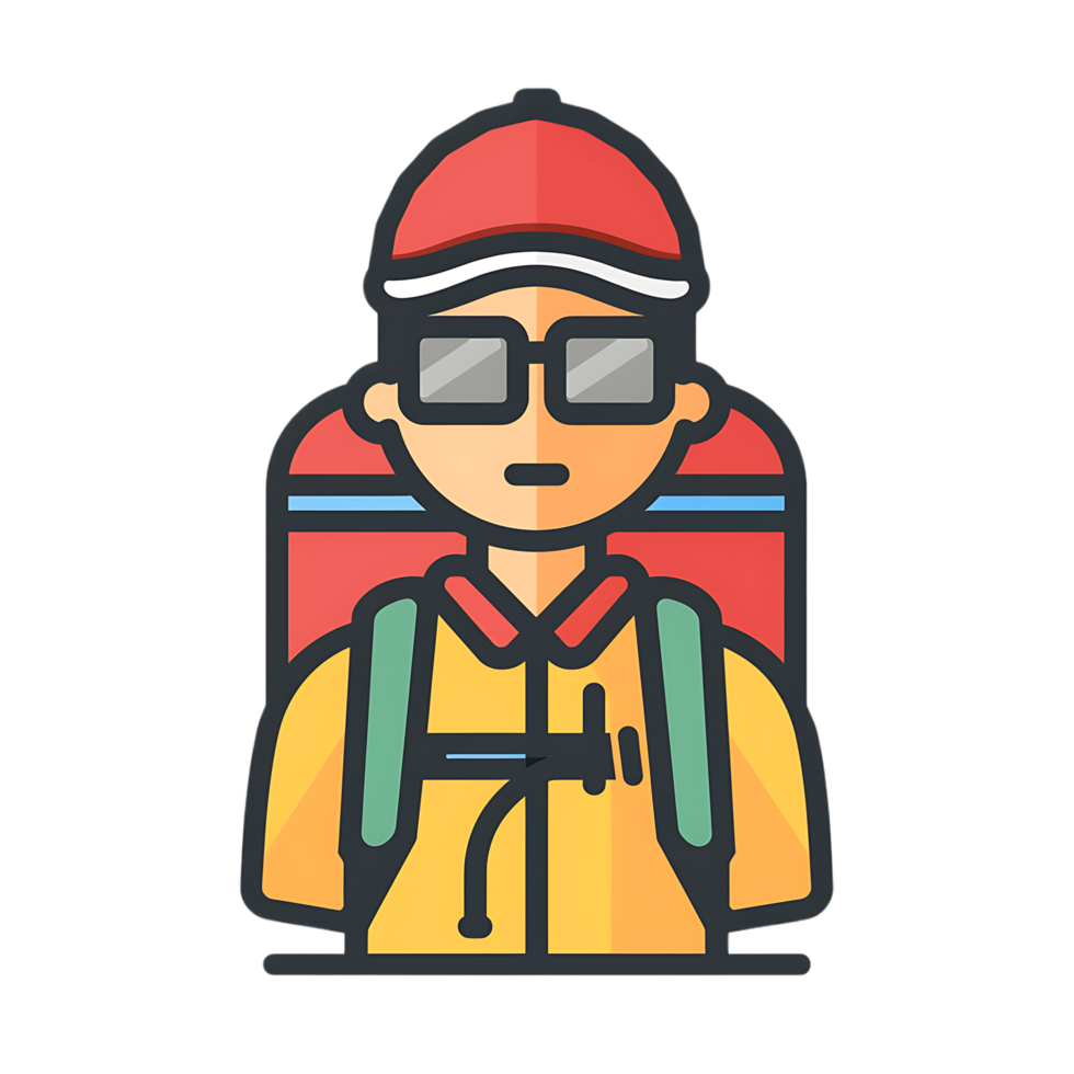 Tour Guide icon against transparent background generated by Ai png