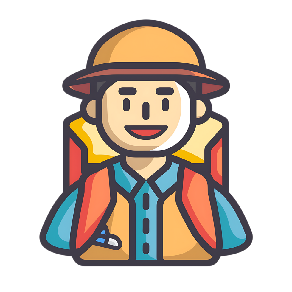Tour Guide icon against transparent background generated by Ai png