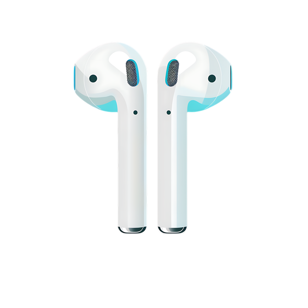 airpods icon against transparent background generated by Ai png