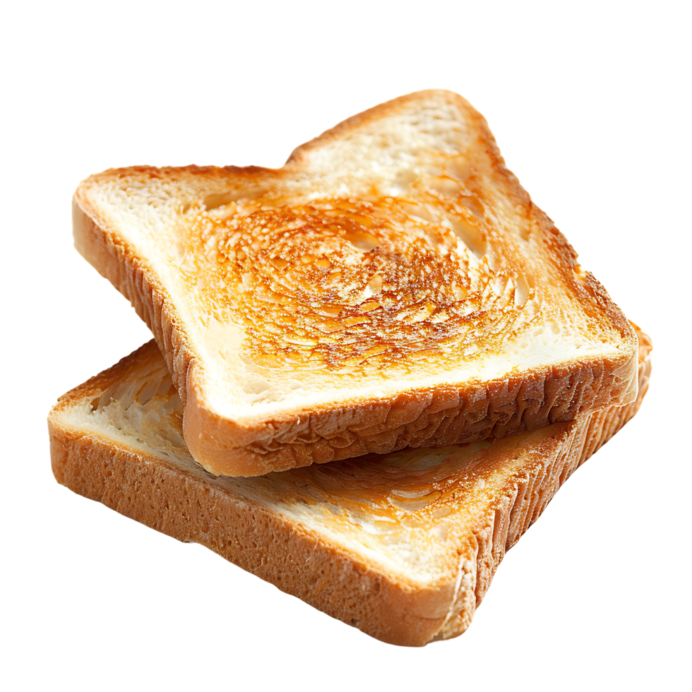 Toast bread against transparent background generated by Ai png