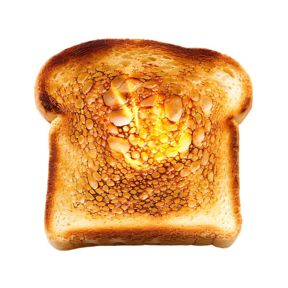 Toast bread against transparent background generated by Ai png