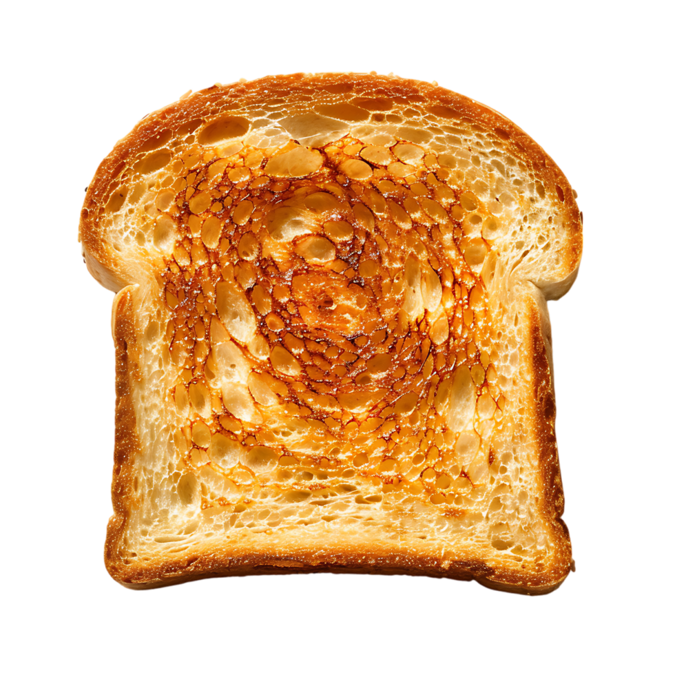 Toast bread against transparent background generated by Ai png