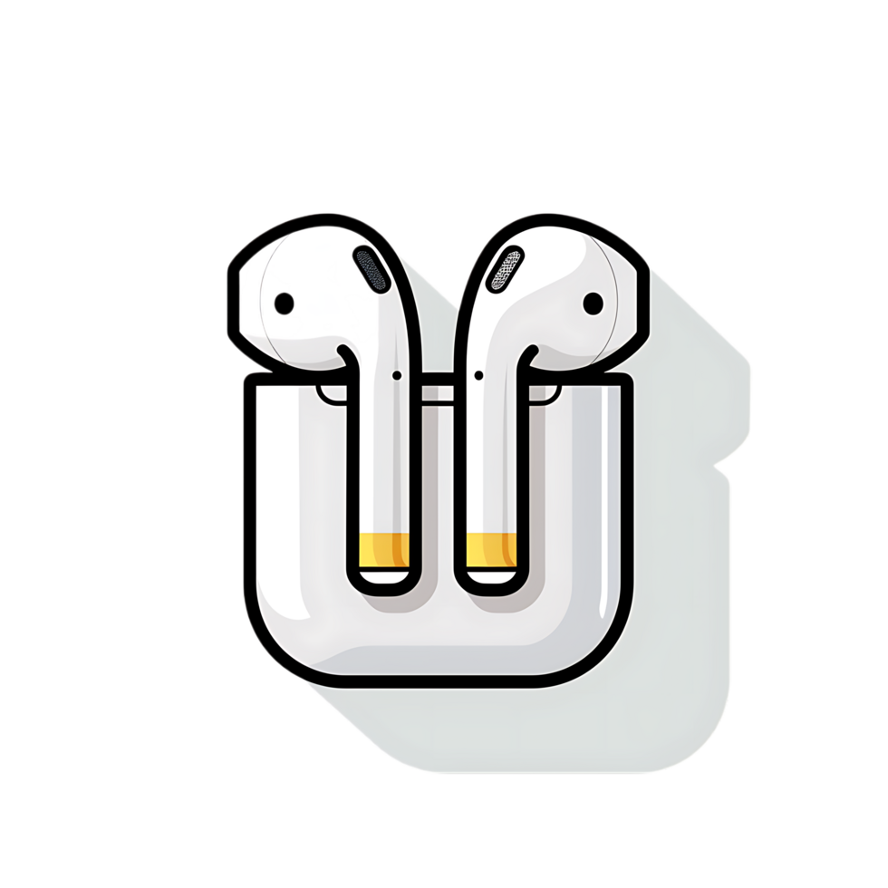 airpods icon against transparent background png
