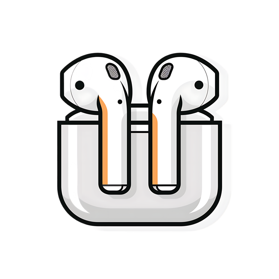 airpods icon against transparent background png
