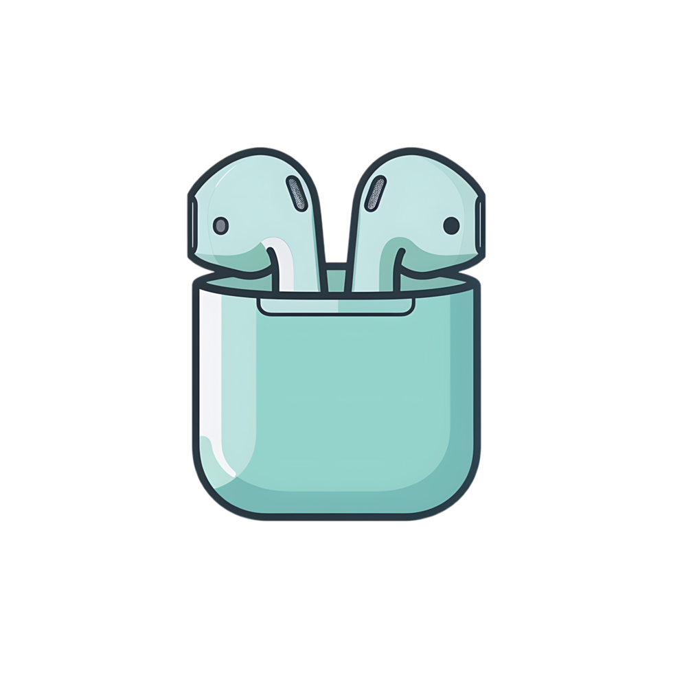 airpods icon against transparent background png