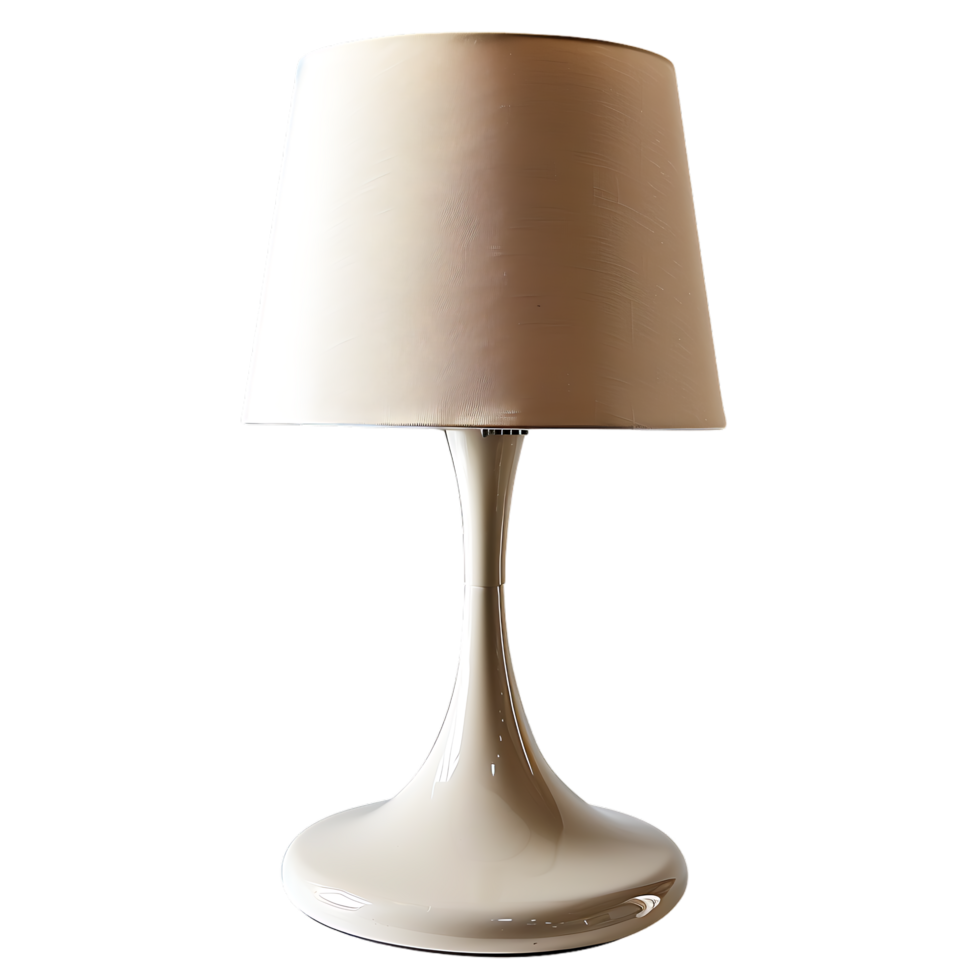 Bedside table lamp in modern contemporary against transparent background generated by Ai png