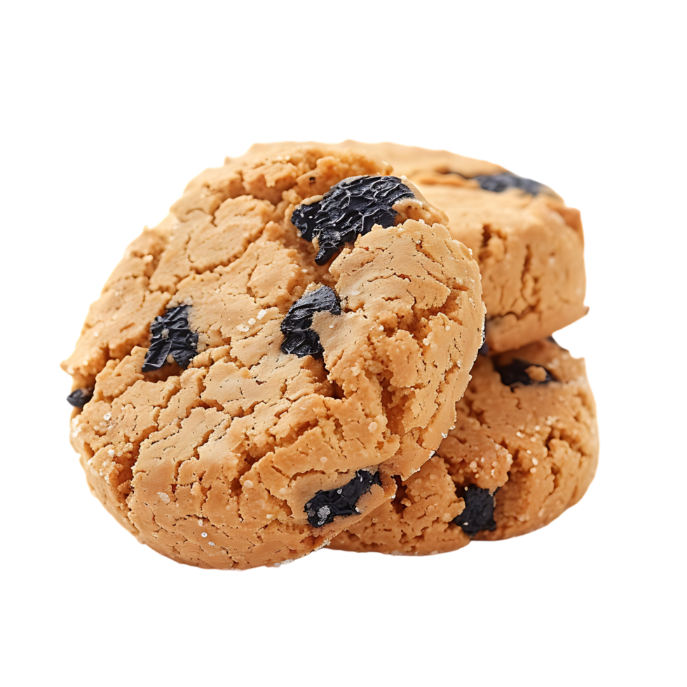 Cookies traditional snack cookie against transparent background generated by Ai png