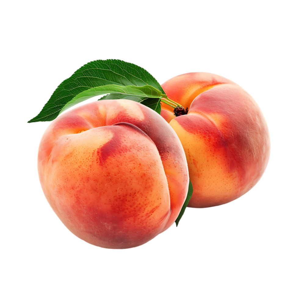 Fresh peaches isolated on transparent background png