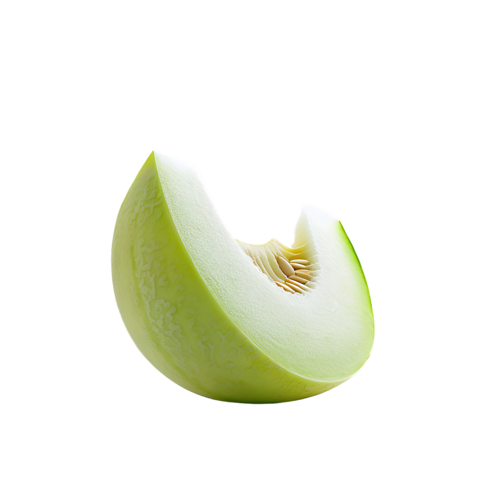 Honeydew melon isolated on transparent background generated Ai png