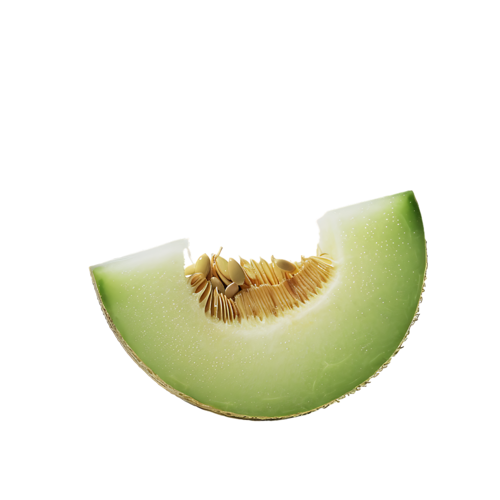 Honeydew melon isolated on transparent background generated Ai png