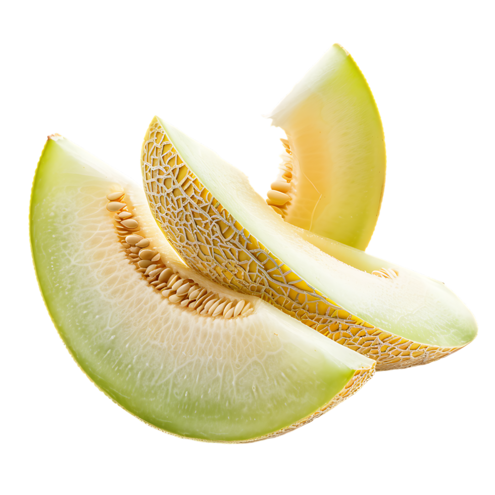 Honeydew melon isolated on transparent background generated Ai png