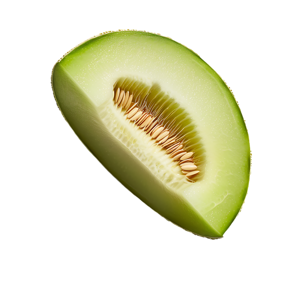 Honeydew melon isolated on transparent background generated Ai png