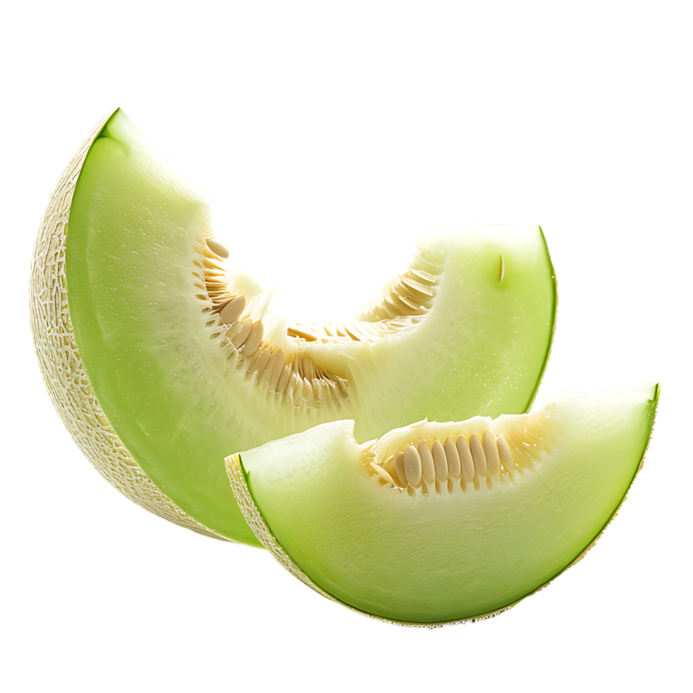 Honeydew melon isolated on transparent background generated Ai png
