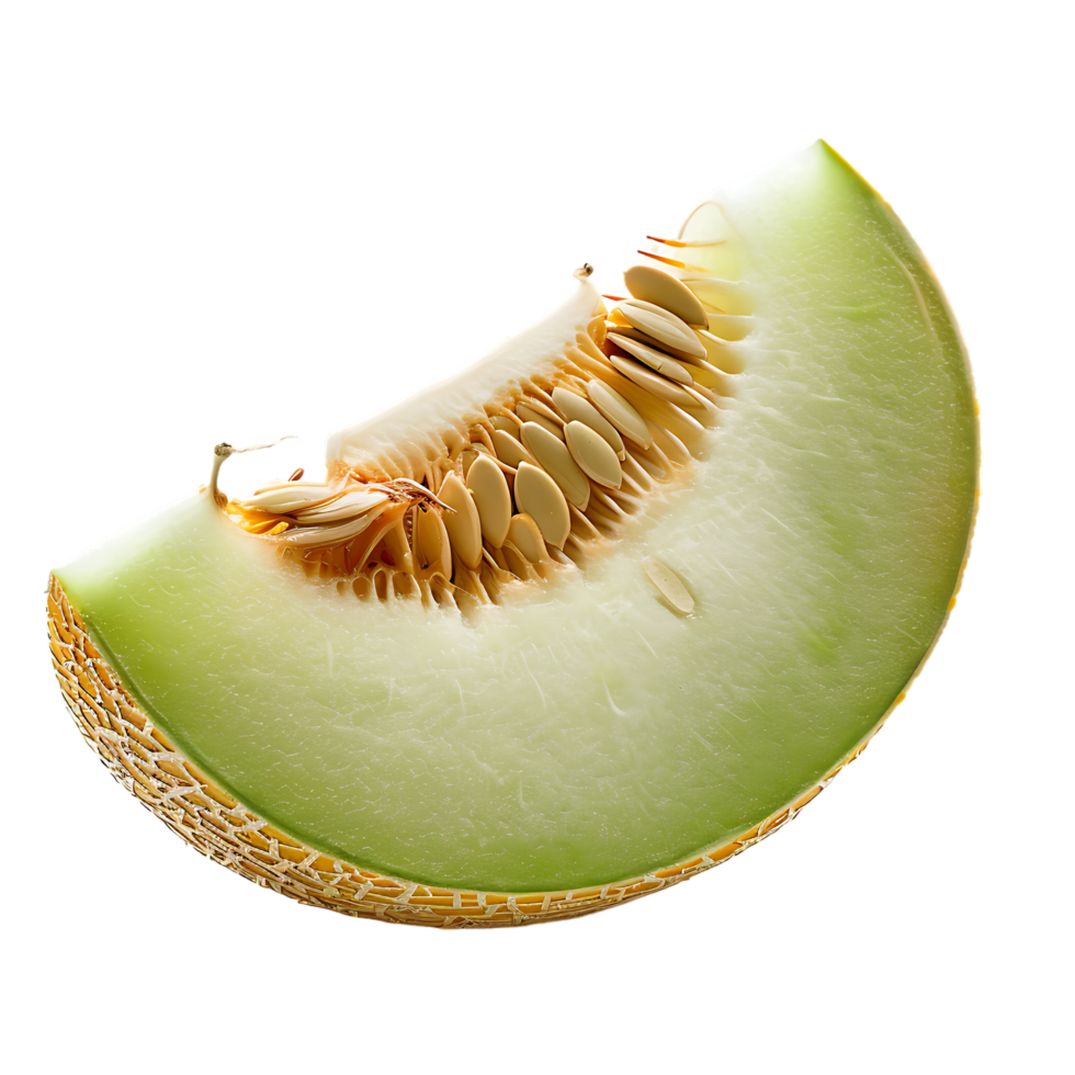 Honeydew melon isolated on transparent background generated Ai png