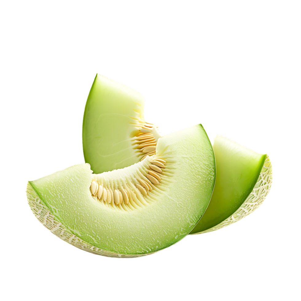 Honeydew melon isolated on transparent background generated Ai png