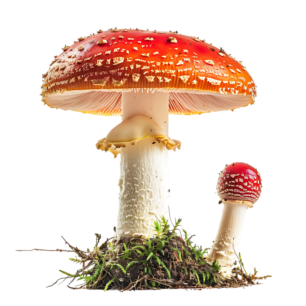 Fungi mushroom little mushroom isolated on transparent background generated Ai png