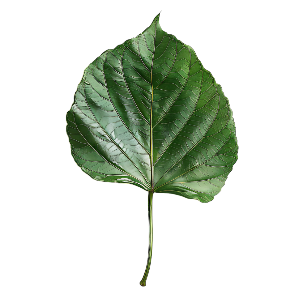 isolated Hibiscus liliaceous leaf over transparent background png