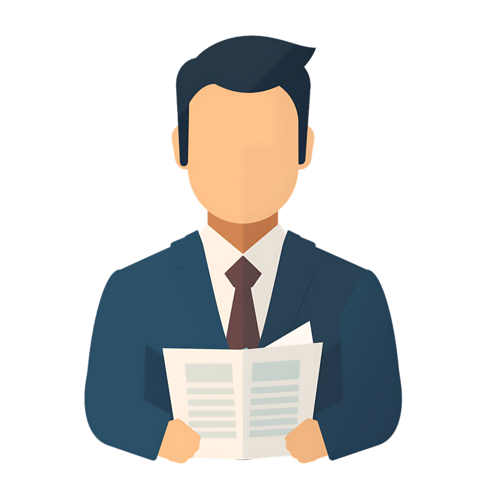 Journalist icon over transparent background png