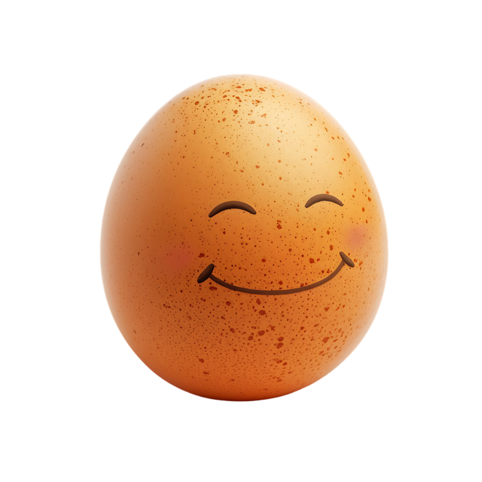isolated Smiling egg over transparent background png