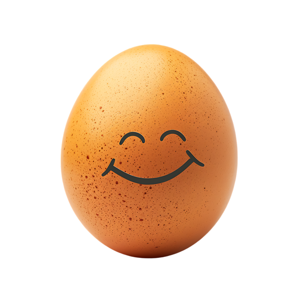 isolated Smiling egg over transparent background png