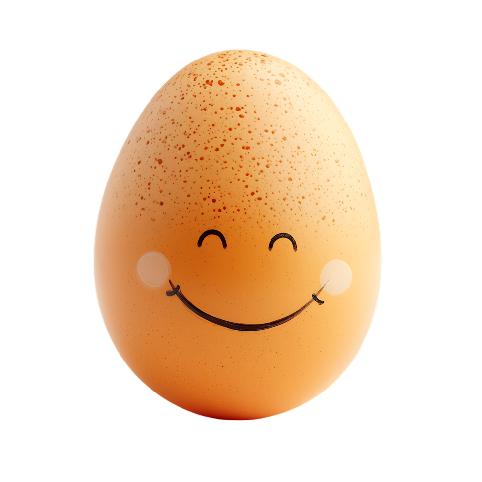 isolated Smiling egg over transparent background png