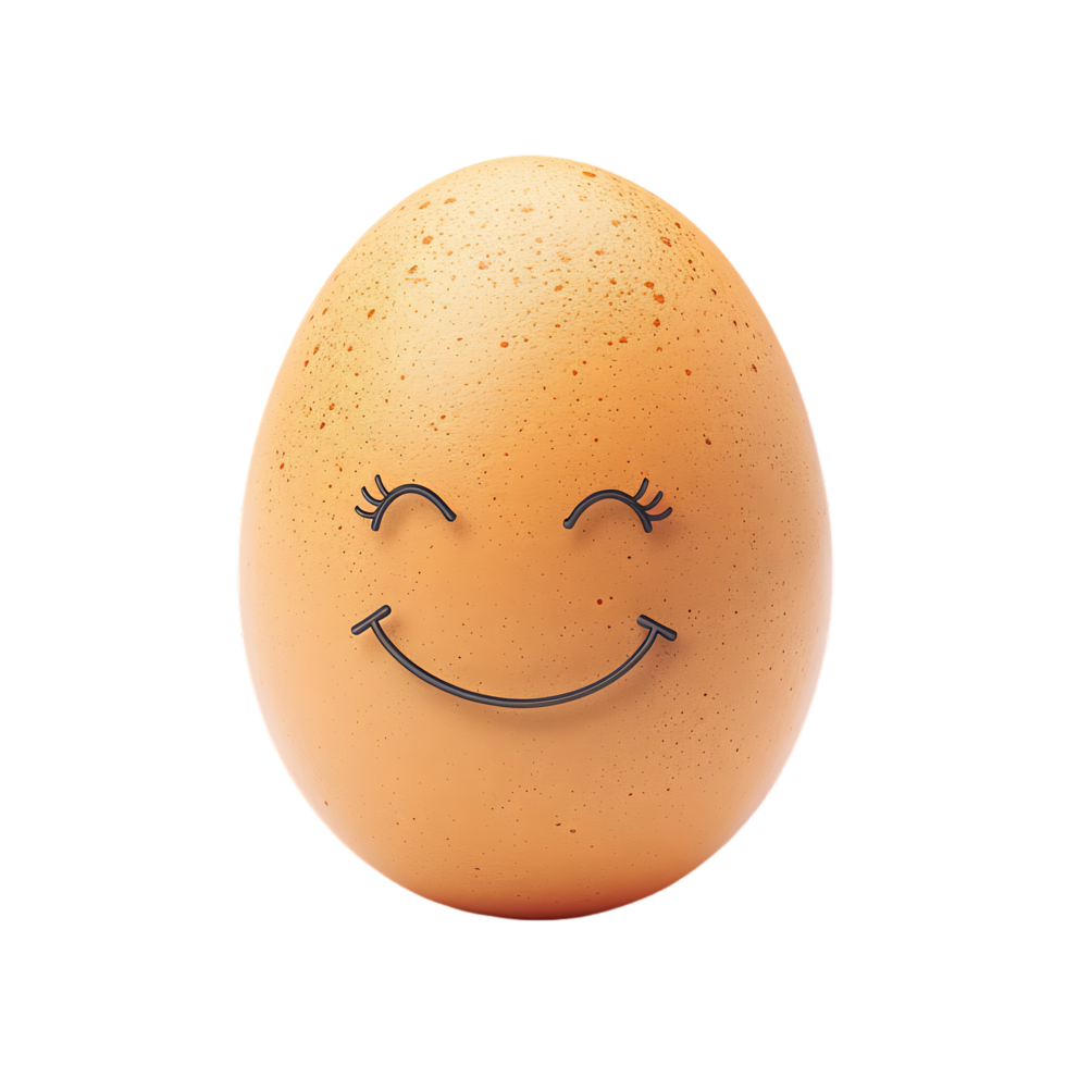 isolated Smiling egg over transparent background png