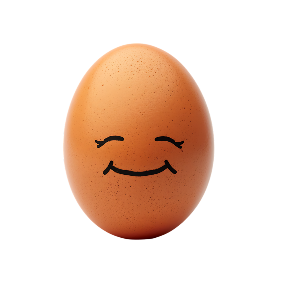 isolated Smiling egg over transparent background png