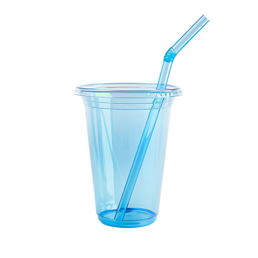 attrapp plast kopp och sugrör över transparent bakgrund png
