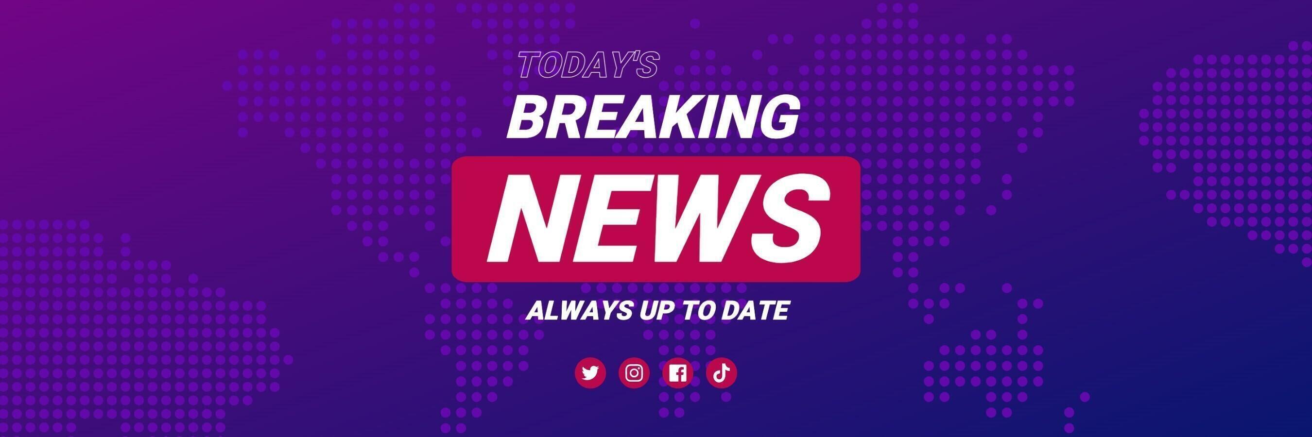 World Breaking News Header Social Media template