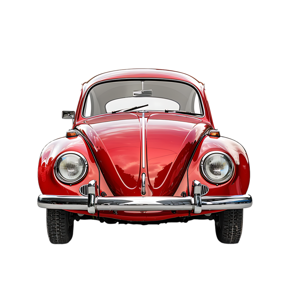 Red car over transparent background png