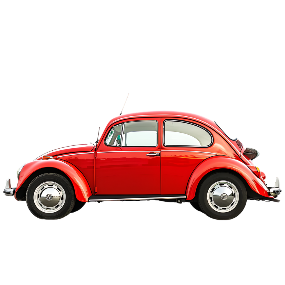 Red car over transparent background png